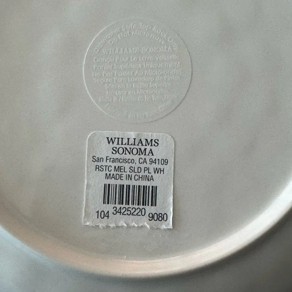 Williams Sonoma Rustic Salad Plate (4)